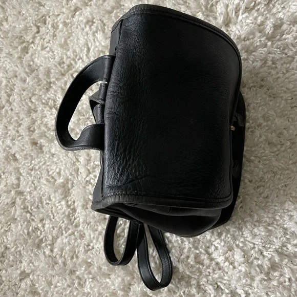 Vintage Coach 9791 Large Daypack Black Leather Backpack - Picture 8 of 14